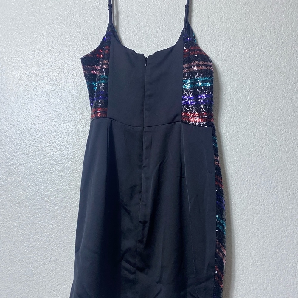 Nwt Parker Devlin Black Multicolored Sequin Mini … - image 6